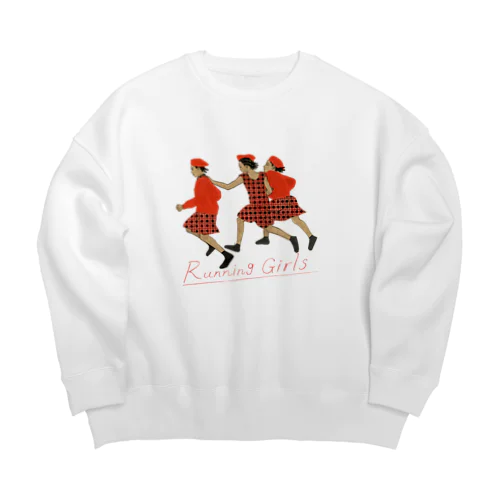 Running Girls Big Crew Neck Sweatshirt