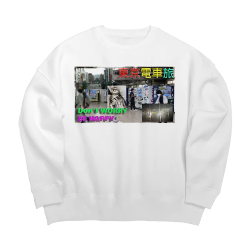 東京電車旅 Big Crew Neck Sweatshirt