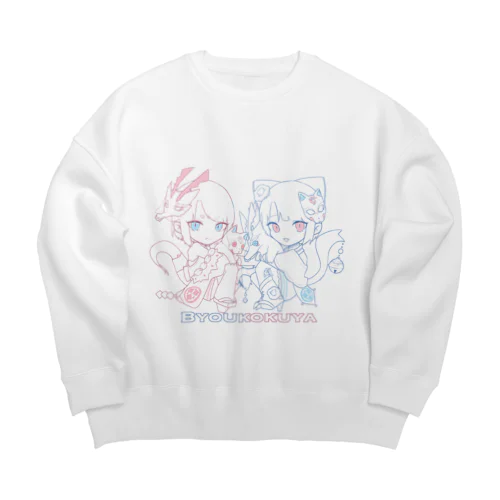 貓國屋 びっく しるえっと すぅえっと Big Crew Neck Sweatshirt