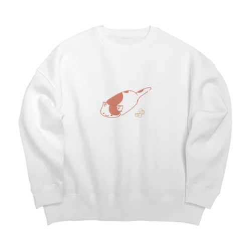 ねこワーム（つちのこ風） Big Crew Neck Sweatshirt