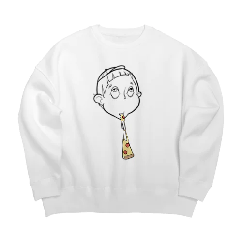 piyoyon~pizzaboy Big Crew Neck Sweatshirt