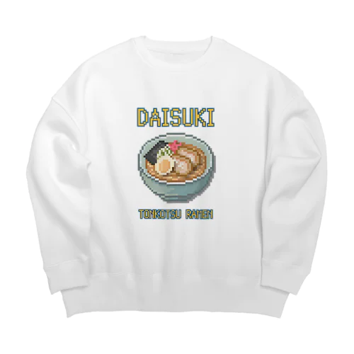 トンコツラーメン(ドット絵) Big Crew Neck Sweatshirt