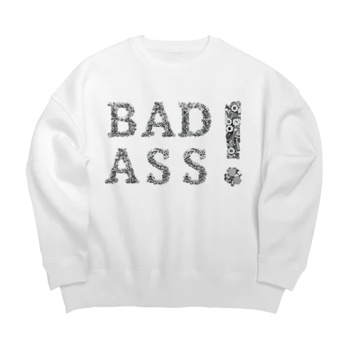 からくりナットでBAD ASS! Big Crew Neck Sweatshirt