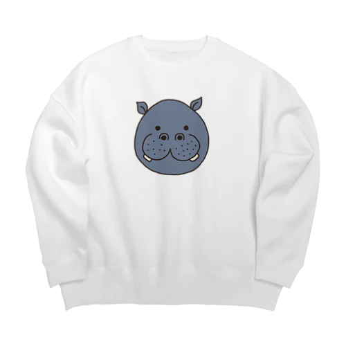 カバ@Reezoo Big Crew Neck Sweatshirt