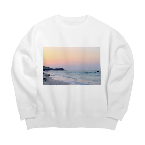 Sunset on the beach Big Crew Neck Sweatshirt