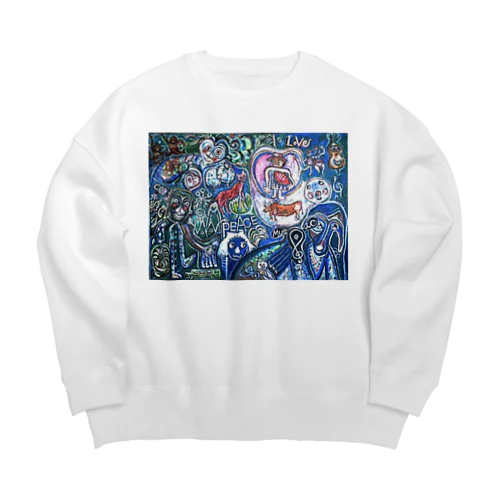 Love&Peace Big Crew Neck Sweatshirt