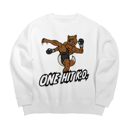 キックボクシング獣人(ハイキック) Big Crew Neck Sweatshirt