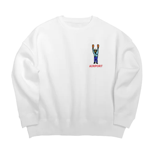 エアライン　エアポート　マーシャラー　空港　飛行機 Big Crew Neck Sweatshirt