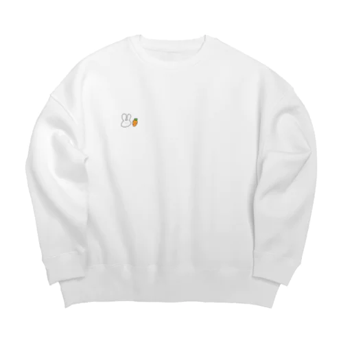 にんじんうさ Big Crew Neck Sweatshirt