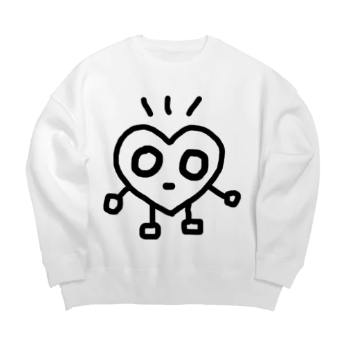 ポケポケハートくん Big Crew Neck Sweatshirt