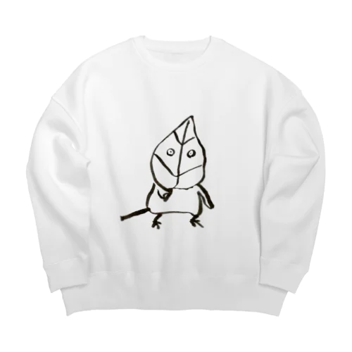 葉っぱで遊ぼ Big Crew Neck Sweatshirt