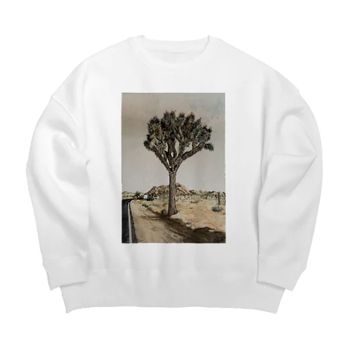 Joshuatreeart サボテン cactus Big Crew Neck Sweatshirt