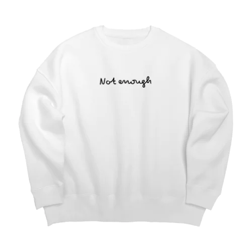 Not enough ﾄﾚｰﾅｰ (ﾛｺﾞBK) Big Crew Neck Sweatshirt