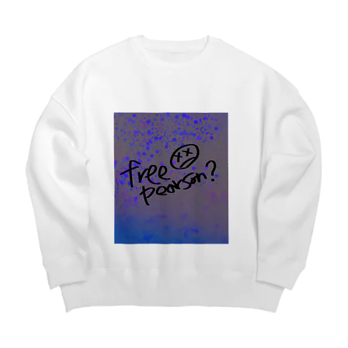 自由人たぴおかです Big Crew Neck Sweatshirt