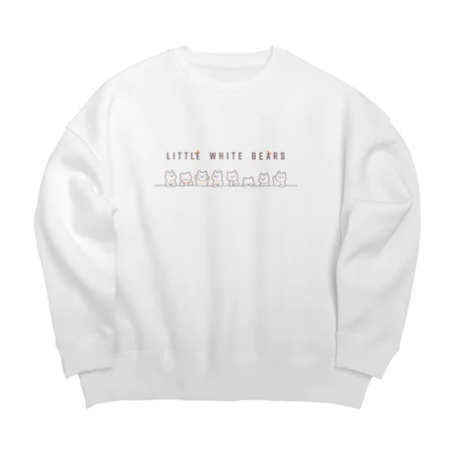 LITTLE WHITE BEARS(おすわり） Big Crew Neck Sweatshirt
