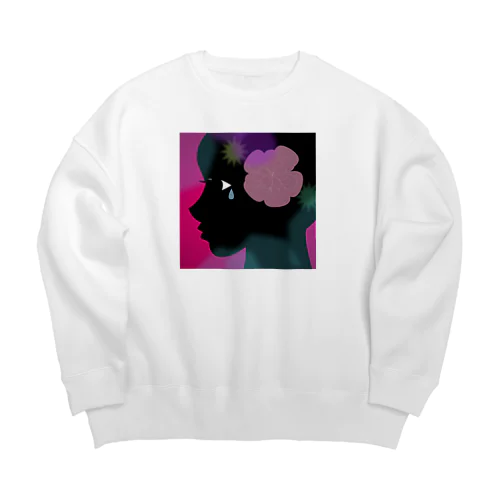 涙ほろり Big Crew Neck Sweatshirt