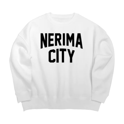 練馬区 NERIMA CITY ロゴブラック Big Crew Neck Sweatshirt