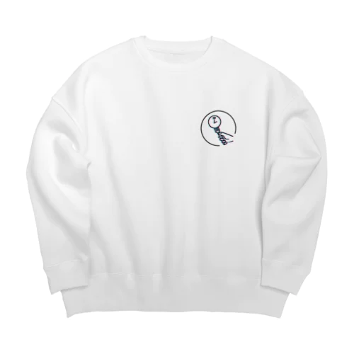 10秒グルメのふく Big Crew Neck Sweatshirt