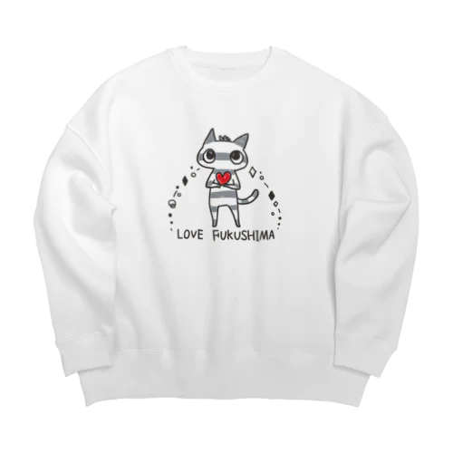 にゃんだべえ_LOVE FUKUSHIMA Big Crew Neck Sweatshirt