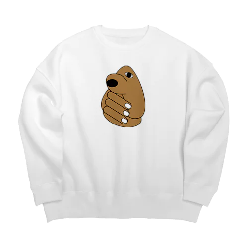 ポケットからきゅんいっぬ Big Crew Neck Sweatshirt