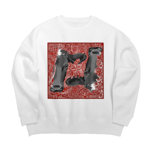 赤 Big Crew Neck Sweatshirt