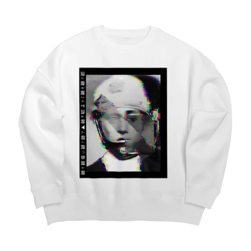 文字化けくん Big Crew Neck Sweatshirt