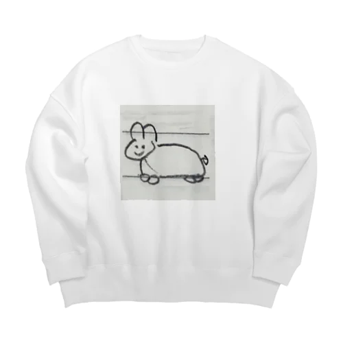 ウサギさん Big Crew Neck Sweatshirt