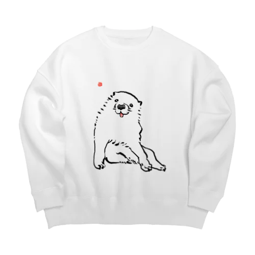 長沢芦雪「あの犬」芦雪の落款入り Big Crew Neck Sweatshirt