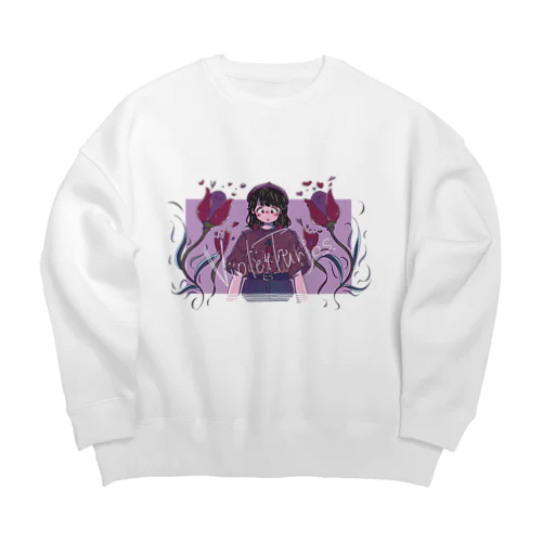 バイオレット鬱金香 Big Crew Neck Sweatshirt