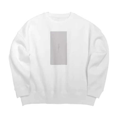 線画tulip Rose poussiéreux Big Crew Neck Sweatshirt