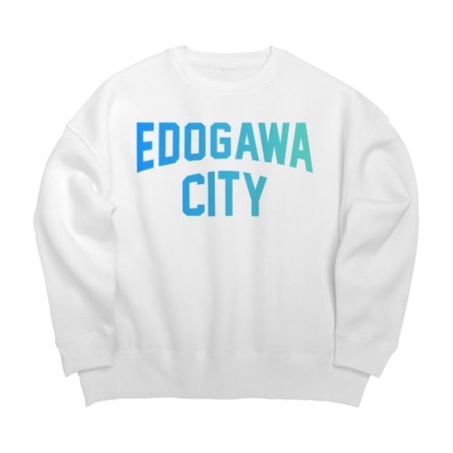 江戸川区 EDOGAWA CITY ロゴブルー Big Crew Neck Sweatshirt