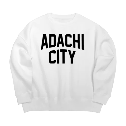 足立区 ADACHI CITY ロゴブラック　 Big Crew Neck Sweatshirt