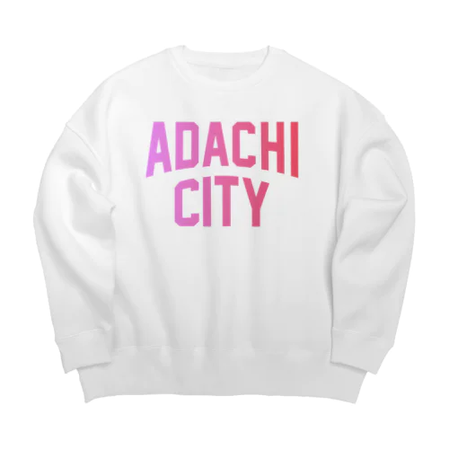 足立区 ADACHI CITY ロゴピンク Big Crew Neck Sweatshirt