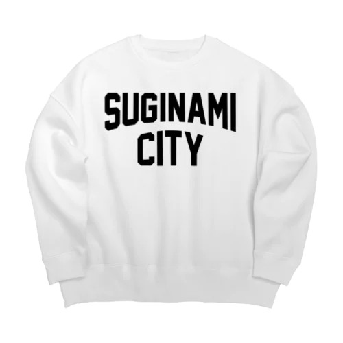 杉並区 SUGINAMI CITY ロゴブラック Big Crew Neck Sweatshirt