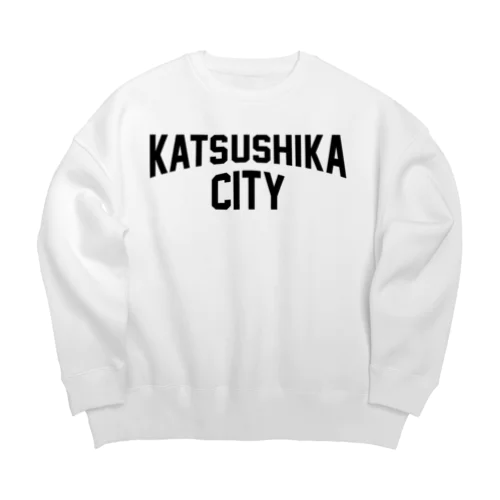 葛飾区 KATSUSHIKA CITY ロゴブラック Big Crew Neck Sweatshirt