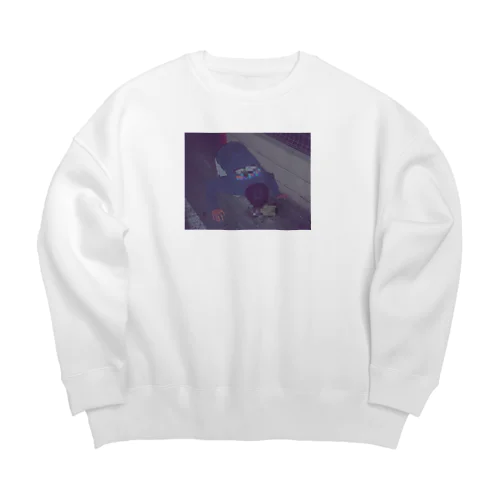 宅飲み Big Crew Neck Sweatshirt