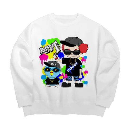 ギャングスタ＆唯我HIPHOP丸シリーズ Big Crew Neck Sweatshirt