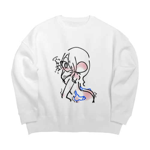 くすぐったがり Big Crew Neck Sweatshirt