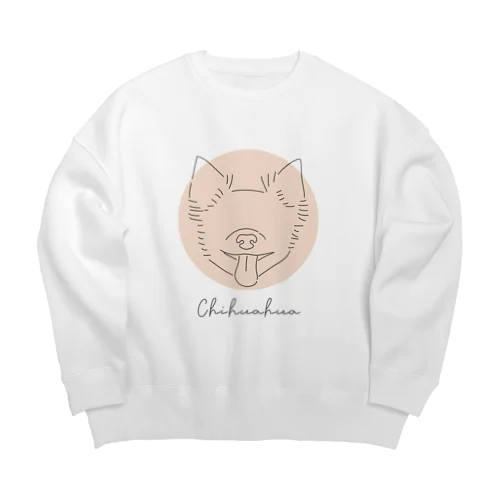 チワワ Big Crew Neck Sweatshirt