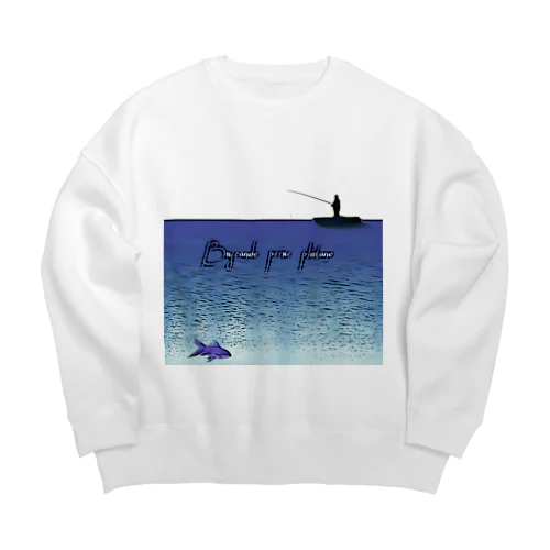 Buscando peixe plátano Big Crew Neck Sweatshirt