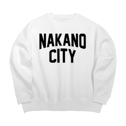 中野区 NAKANO CITY ロゴブラック Big Crew Neck Sweatshirt