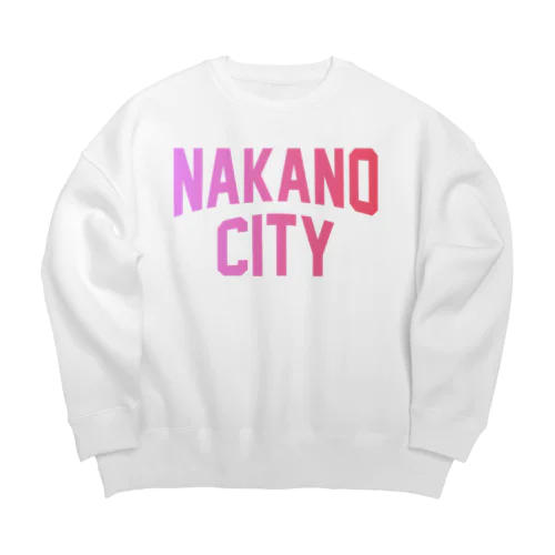 中野区 NAKANO CITY ロゴピンク Big Crew Neck Sweatshirt