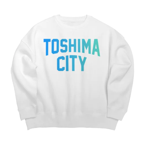 豊島区 TOSHIMA CITY ロゴブルー Big Crew Neck Sweatshirt