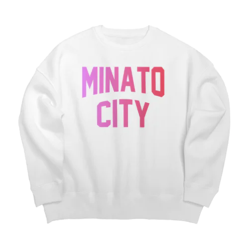 港区 MINATO CITY ロゴピンク ビッグシルエットスウェット