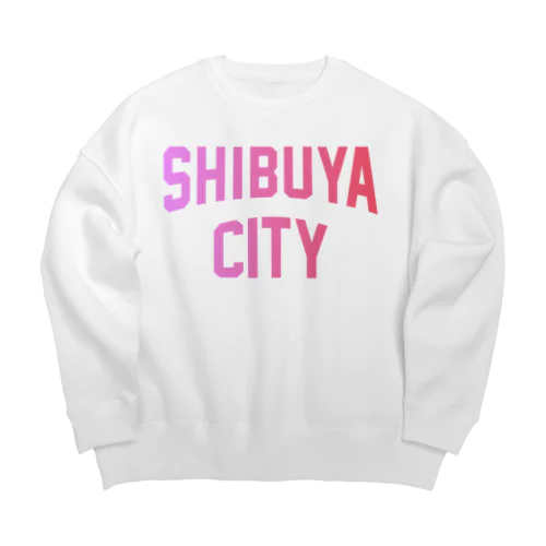 渋谷区 SHIBUYA WARD ロゴピンク Big Crew Neck Sweatshirt