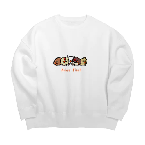 Zebra-Finch Big Crew Neck Sweatshirt