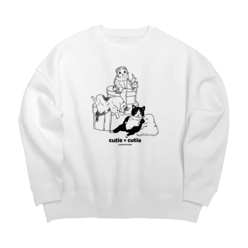 バンクーバーの猫たち Big Crew Neck Sweatshirt