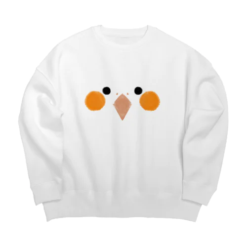 おかめいんこ Big Crew Neck Sweatshirt