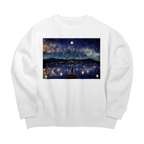 星が輝く夜 Big Crew Neck Sweatshirt