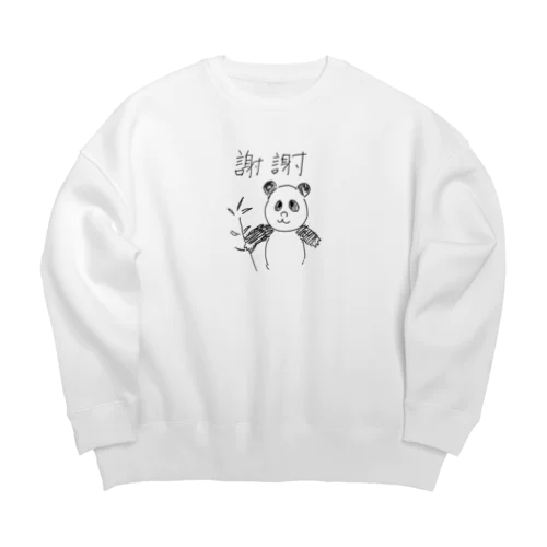 ぱんだ Big Crew Neck Sweatshirt